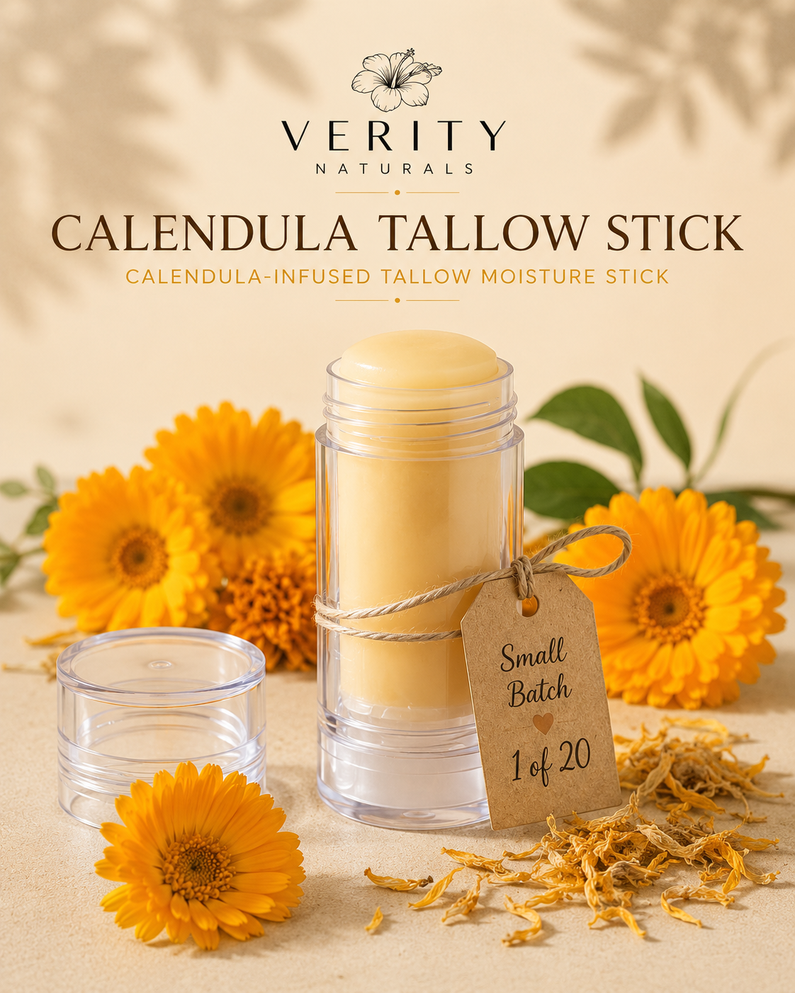 Calendula Tallow Stick Calendula-Infused Tallow Moisture Stick