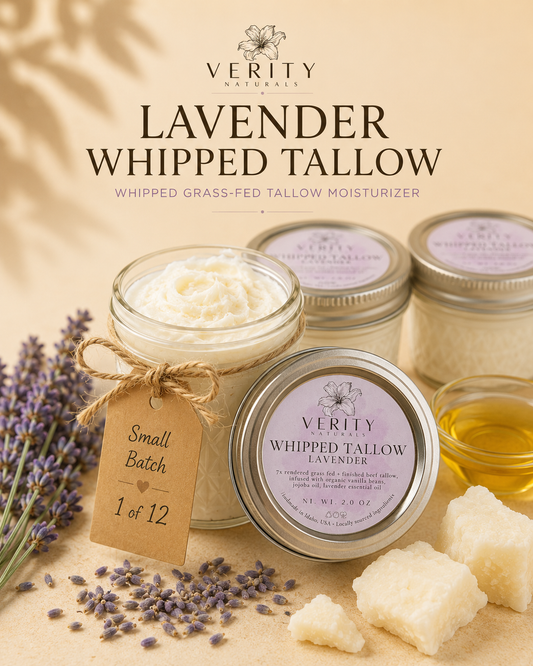 Lavender Whipped Tallow | Whipped Grass-Fed Tallow Moisturizer
