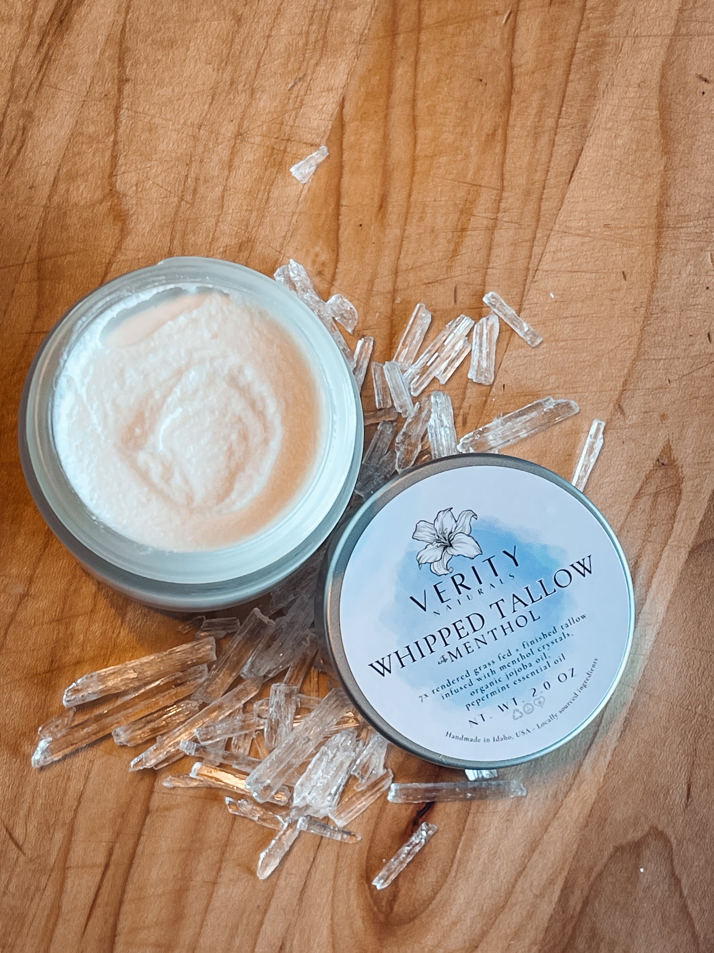 Peppermint Whipped BODY Tallow balm with Menthol